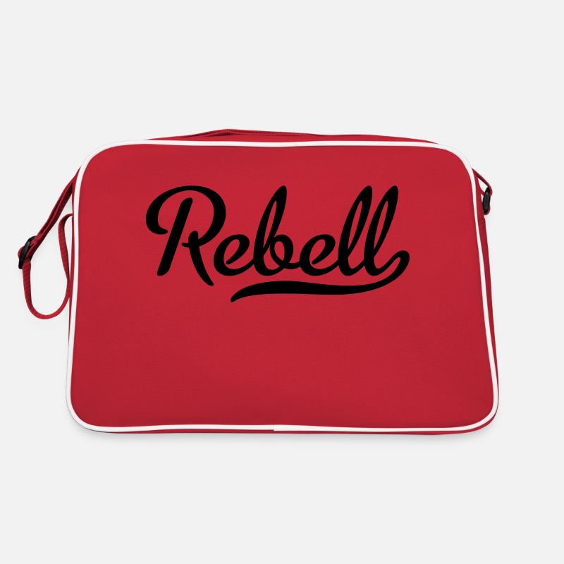 Rebell - Retro Tasche - Rot/Weiß