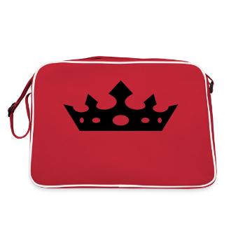 Cute "tiara" design for her - Retro Bag - red/white - Back
