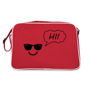 smileface Hi - Retro Bag - red/white - Back