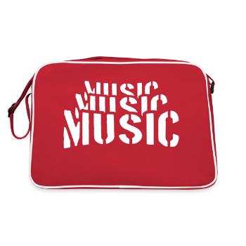 Musique Citation Musique Lettres d’amour Dire Texte - Sac Retro - rouge/blanc - Dos
