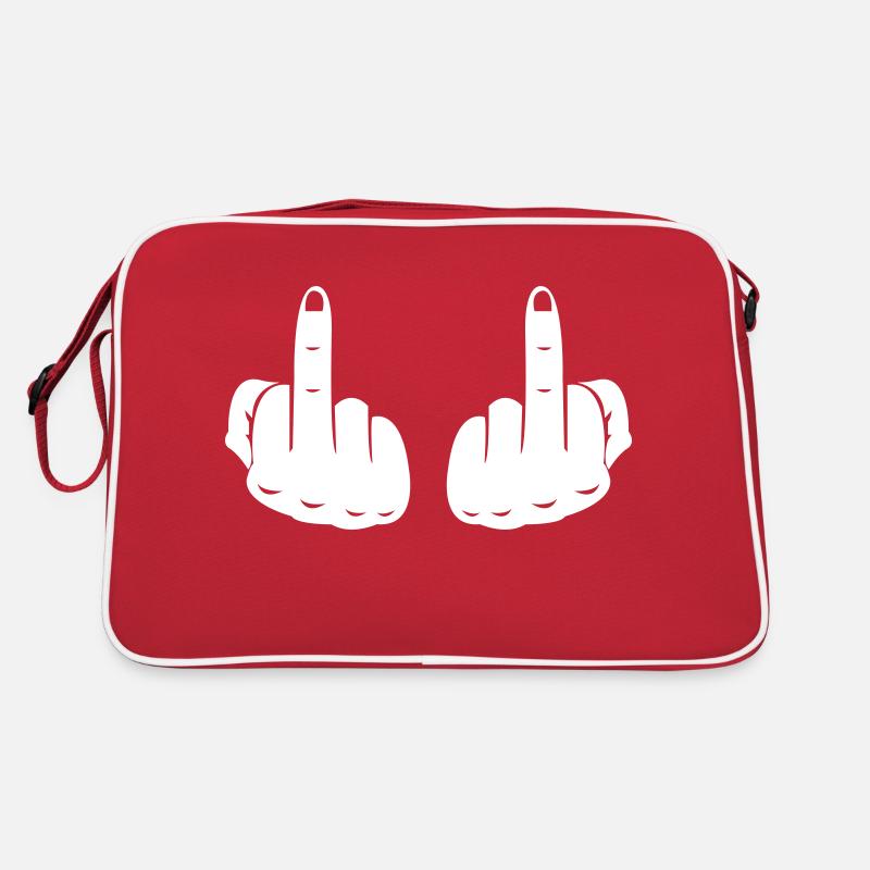 middle finger hands Retro Bag