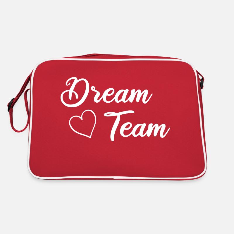 dream team - Retro Tasche - Rot/Weiß