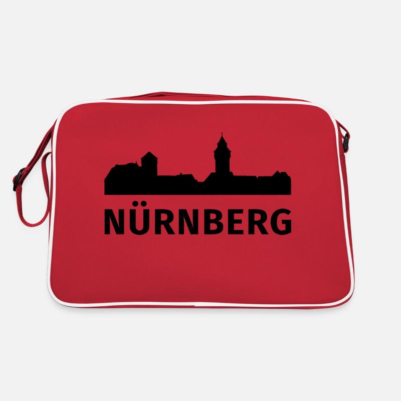 Nürnberg - Retro Tasche - Rot/Weiß