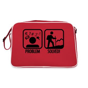 hiking: problem solved - Retro Tasche - Rot/Weiß - Hinten