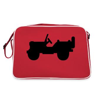 Shilouette Willys solo - Retro Tasche - Rot/Weiß - Hinten