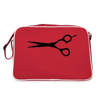 scissors hairdresser hairdresser hairdresser draw - Retro Bag - red/white - Back
