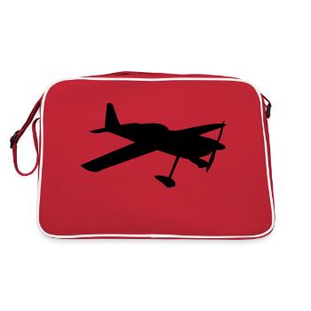 aircraft light aviation private plane - Retro Bag - red/white - Back