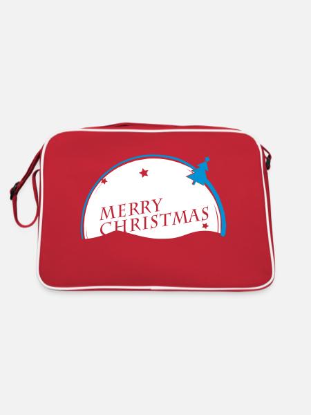 Merry Christmas VECTORGRAPHIC - Retro Bag - red/white - Back