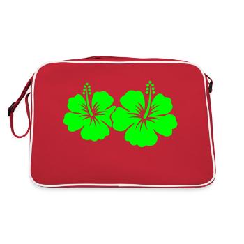 Fleur d’hibiscus - Sac Retro - rouge/blanc - Dos