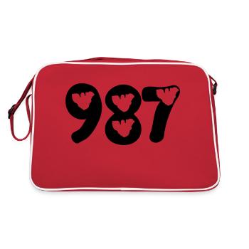 987 map tattoo moorea - Sac Retro - rouge/blanc - Dos