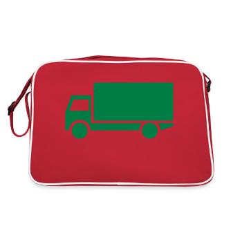 camion, camions, Brummi, camion, semi-remorque, ha - Sac Retro - rouge/blanc - Dos