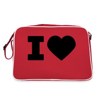 i love - Sac Retro - rouge/blanc - Dos