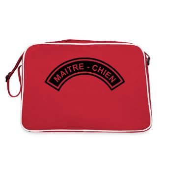 Ecusson Maitre-Chien demilune - Sac Retro - rouge/blanc - Dos