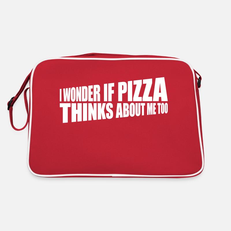 pizza thinks about me Retro Bag