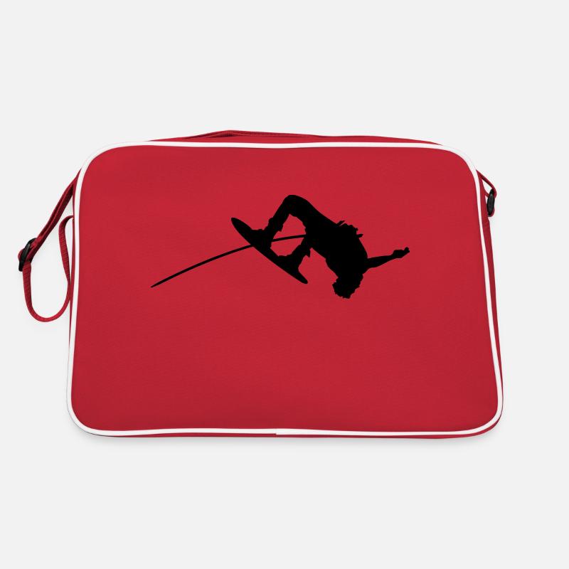 wakeboarding - Retro Tasche - Rot/Weiß