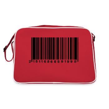 barcode encrypted - Retro Bag - red/white - Back