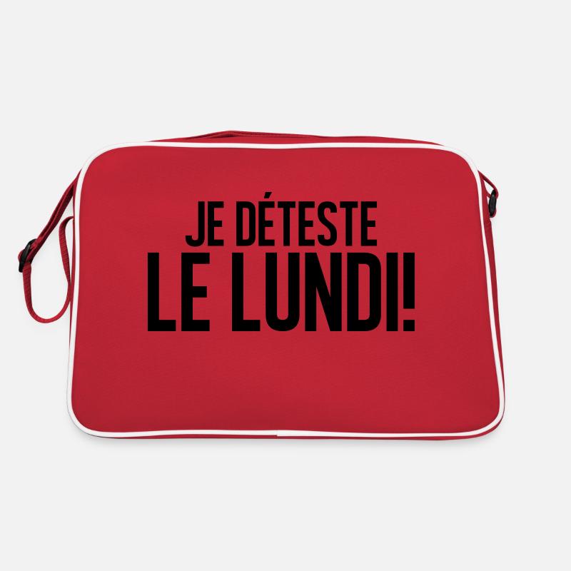 je déteste le lundi Sac Retro