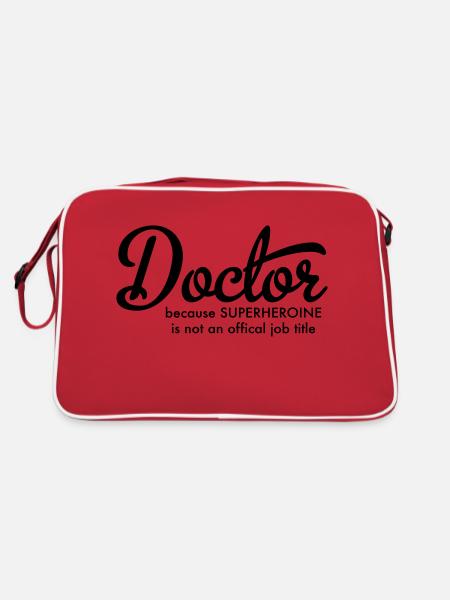 Doctor - Retro Tasche - Rot/Weiß - Hinten