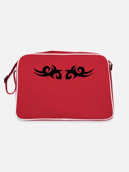 tribal tattoo - Sac Retro - rouge/blanc - Dos