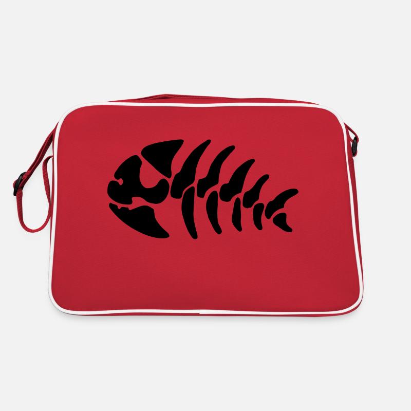 piratenfisch - Retro Tasche - Rot/Weiß