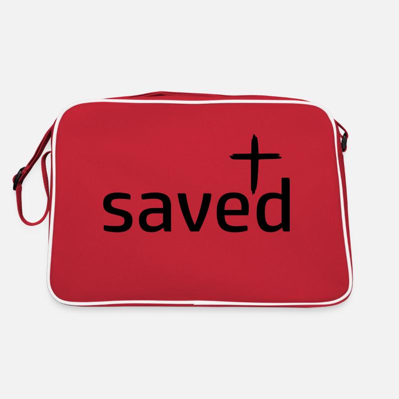 saved gerettet by csDesign - Retro Tasche - Rot/Weiß
