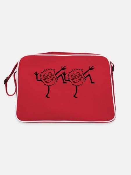 Team Dancing Monsters - Retro Bag - red/white - Back