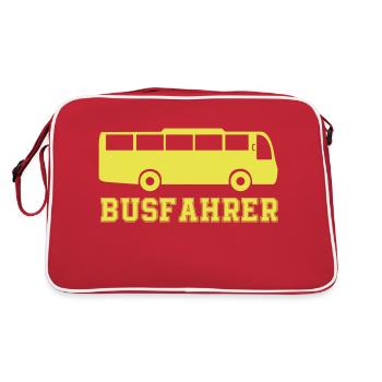 bus busfahrer - Retro Tasche - Rot/Weiß - Hinten