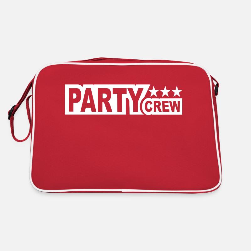 Party Crew Fun Sterne Feiern Team Freunde Mitglied Retro Tasche