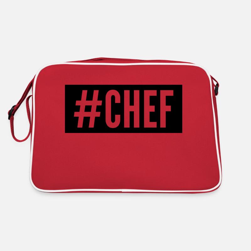 chef - Retro Tasche - Rot/Weiß