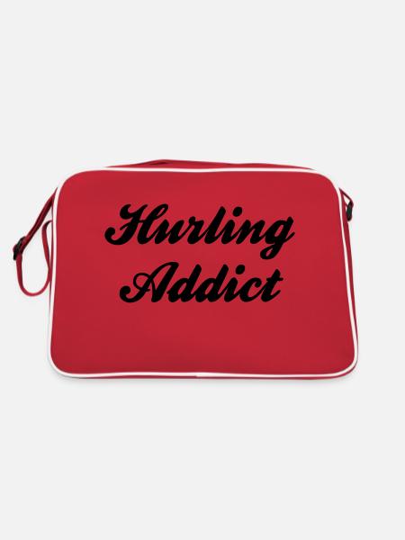 hurling addict - Retro Tasche - Rot/Weiß - Hinten