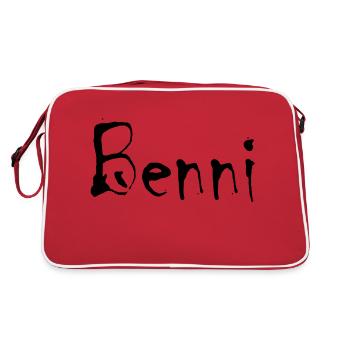 benni - Retro Tasche - Rot/Weiß - Hinten