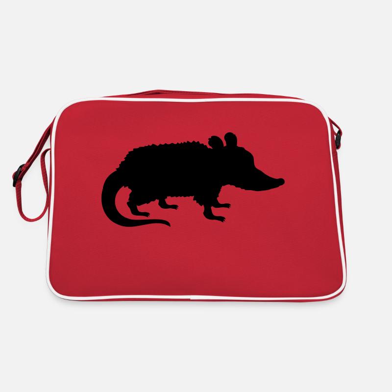 Silhouette Opossum Design Retro Tasche