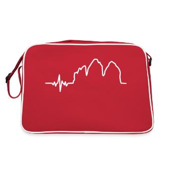 Three Peaks Heart - Retro Bag - red/white - Back
