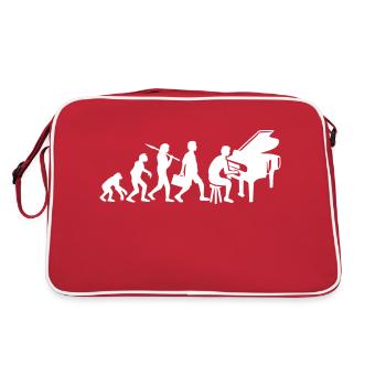 Evolution Touches d’instrument de piano Jouer de la musique - Sac Retro - rouge/blanc - Dos