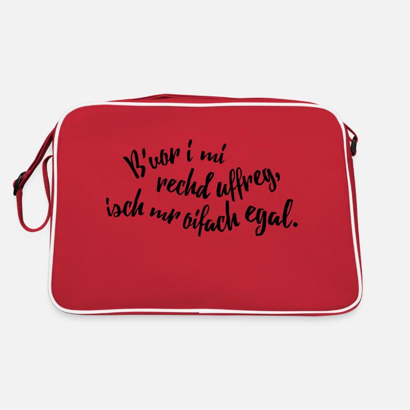 Bevor i mi uffreg, isch mr egal Retro Tasche