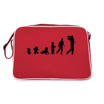 Evolution human men sports golf 1 - Retro Bag - red/white - Back