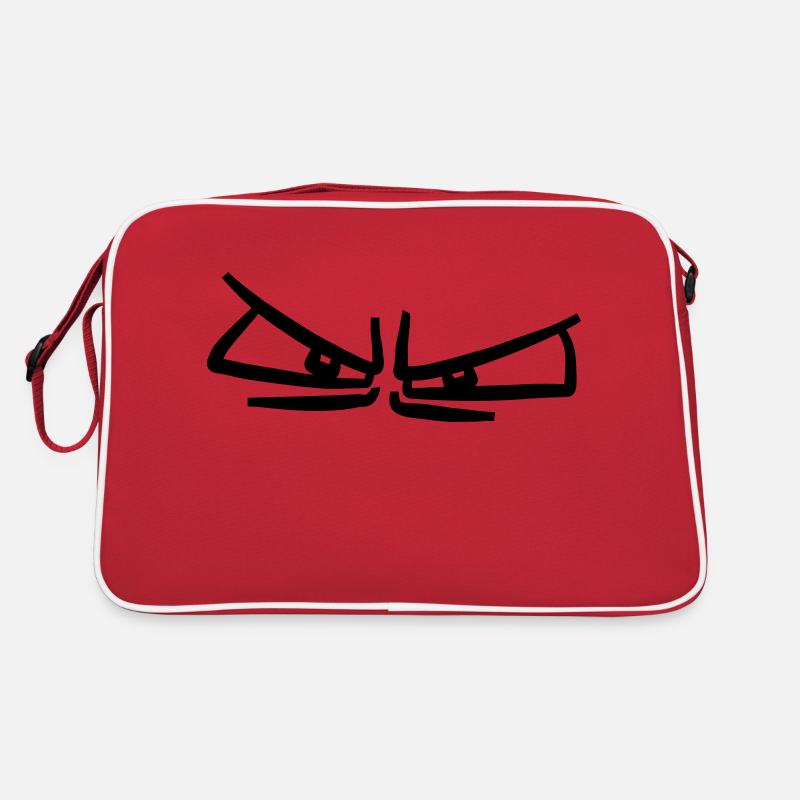 Cool evil angry eyes Retro Bag