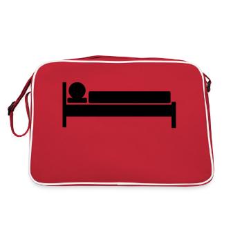 icon lit dormir dort - Sac Retro - rouge/blanc - Dos