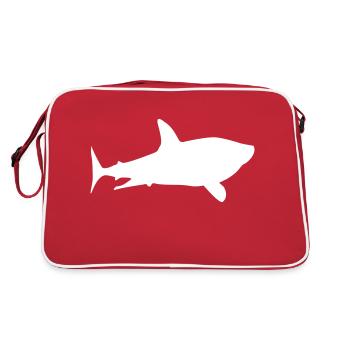 shark hai - Retro Tasche - Rot/Weiß - Hinten