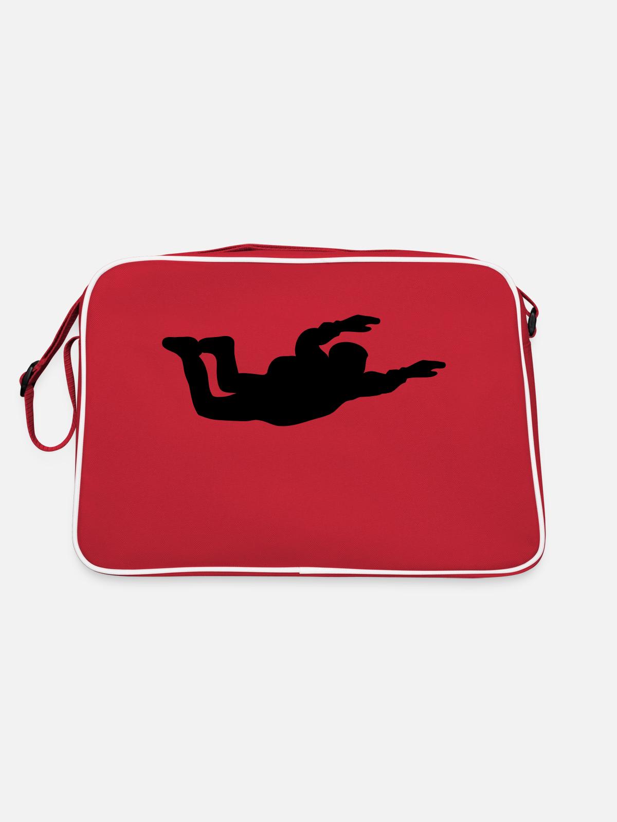 Sky Diving - Retro Bag - red/white - Back