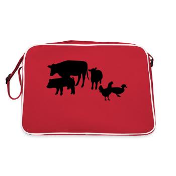 La ferme des animaux - Sac Retro - rouge/blanc - Dos