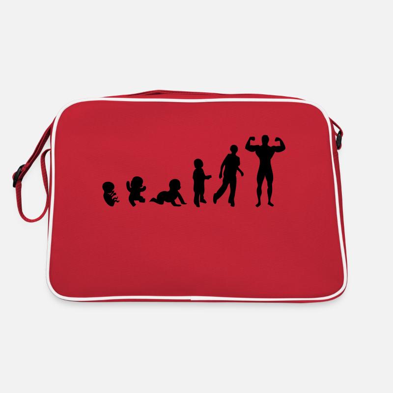 Evolution Mensch, Männer, Mann Bodybuilding-Sport Retro Tasche