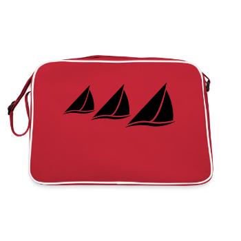 3 Sailing Boats Logo - Sac Retro - rouge/blanc - Dos