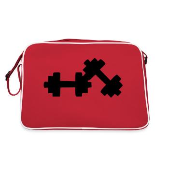 dumbbells - Retro Bag - red/white - Back