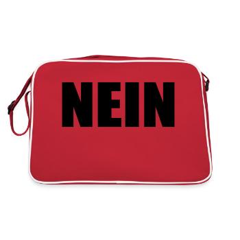 NEIN - Retro Tasche - Rot/Weiß - Hinten