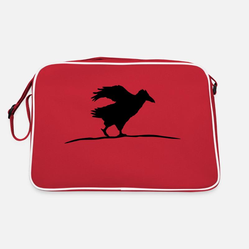 Corbeau oiseau marche corbeau course rapide course drôle Sac Retro
