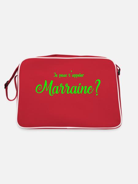 I CAN CALL MARRAINE - Retro Bag - red/white - Back