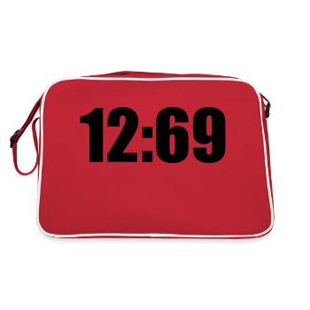 12:69 - Retro Tasche - Rot/Weiß - Hinten