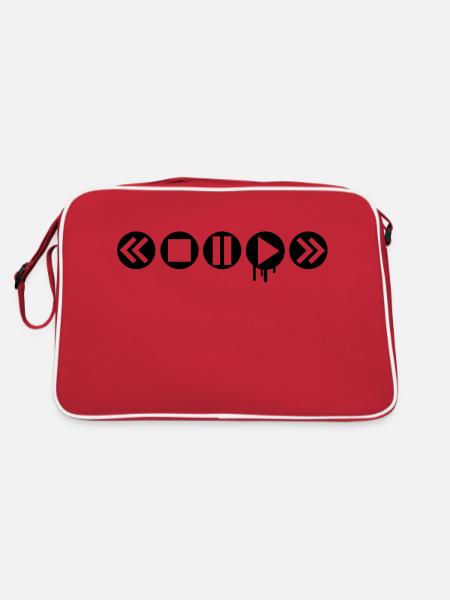 play_it___f1 - Retro Tasche - Rot/Weiß - Hinten