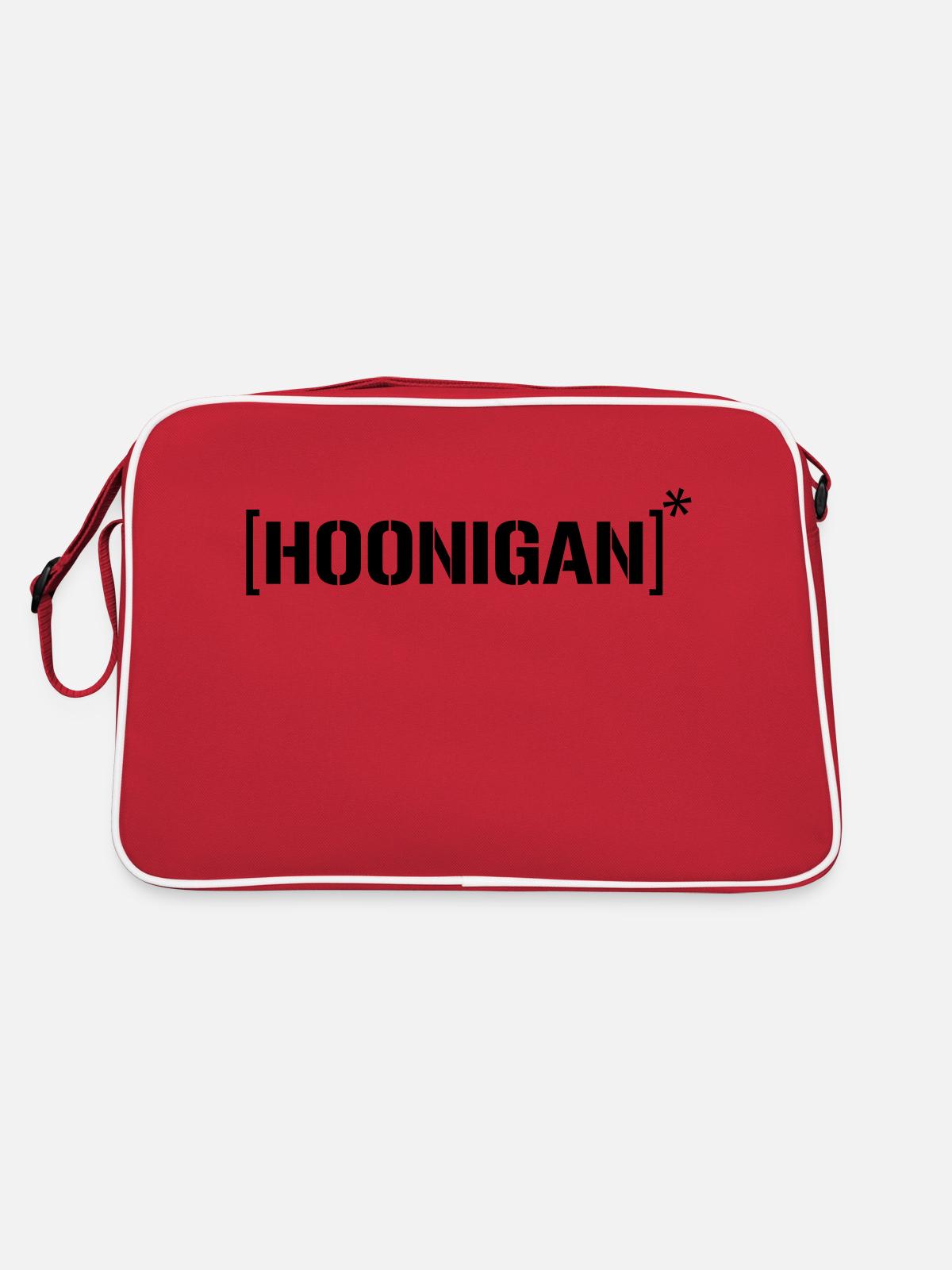 HOONIGAN - Sac Retro - rouge/blanc - Dos